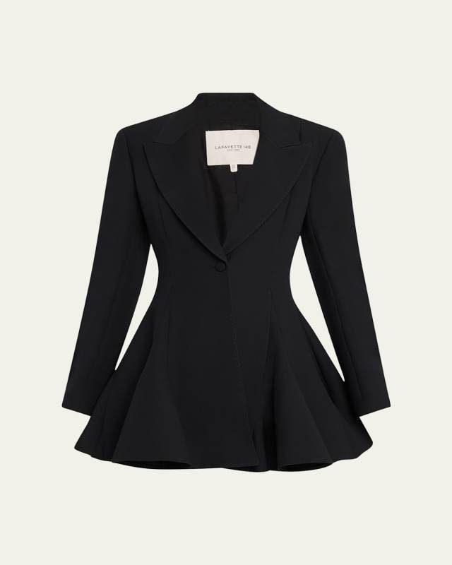 Single-Button Godet Blazer